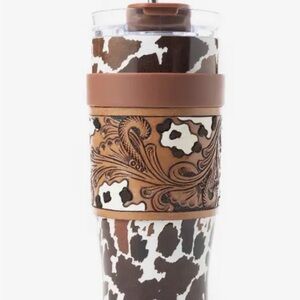 Myra Bag Brown and White Patterned Insulated Tumbler